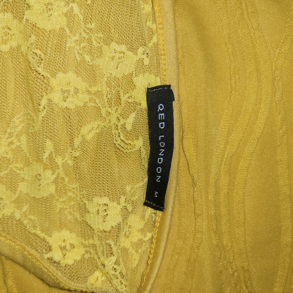 QED London Yellow Women's Tank Bodycon Mini Dress M - Picture 6 of 6